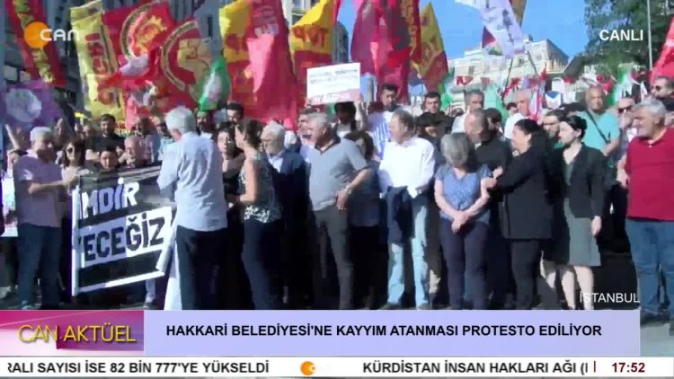 HAKKARİ BELEDİYESİNE KAYYIM ATANMASI PROTESTO EDİLİYOR
