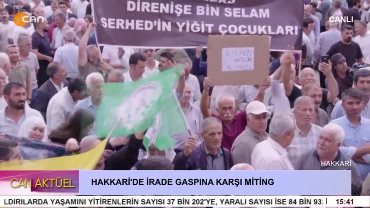 Hakkari’de İrade Gaspına Karşı Miting.