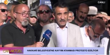 HAKKARİ BELEDİYESİNE KAYYIM ATANMASI PROTESTO EDİLİYOR