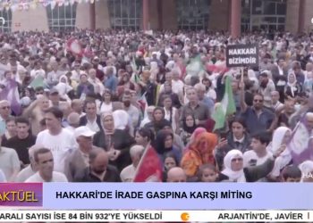 Hakkari’de İrade Gaspına Karşı Miting.