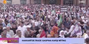 Hakkari’de İrade Gaspına Karşı Miting.