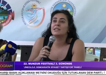 Munzur Festivali 3. Gününde – ‘Jinoloji, Demokratik Siyaset Tartışıyor’ Paneli Konuşmacılar: Sebahat Tuncel, Rojda Yıldız, Kadriye Doğan, Birsen Orhan ( moderatör)