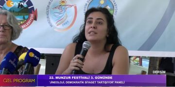 Munzur Festivali 3. Gününde – ‘Jinoloji, Demokratik Siyaset Tartışıyor’ Paneli Konuşmacılar: Sebahat Tuncel, Rojda Yıldız, Kadriye Doğan, Birsen Orhan ( moderatör)