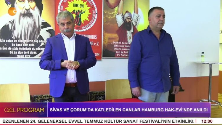 Sivas ve Çorum’da Katledilen Canlar Hamburg HAK-EVİ’nde Anıldı.