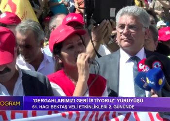 Dergahlarımızı geri istiyoruz Alevi kurumları ‘dergahlarımızı Geri istiyoruz’ sloganı ile Hacı Bektaş Veli Dergahı’na yürüyor