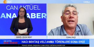 Hacı Bektaş Veli Anma Törenleri Sona Erdi – DAD, Adıyaman Demir Dede Türbesi’nde Aşure Pay Etti – DEM Partiden Basın Açıklaması – Gülistan Koçyiğite Yapılan Saldırı Protesto Edildi – Serpil Çelik Mert İle Can Aktüel Ana Haber Bugünkü Konuk PSAKD Genel Başkanı Cuma Erçe