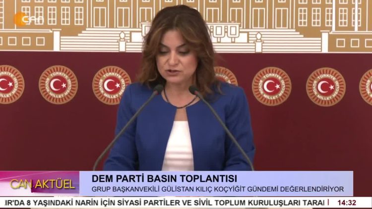 DEM Parti Grup Başkanvekili Gülistan Kılıç Koçyiğit Basın Toplantısında Gündemi Değerlendiriyor.
