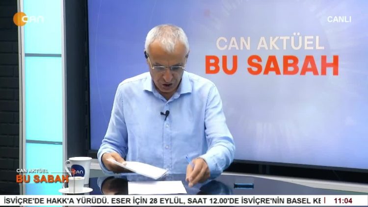 – Veli Haydar Güleç’in sunumuyla Can Aktüel Bu Sabah programının konuğu Antakya Mor Dayanışma Üyesi Selver Büyükkkeleş.