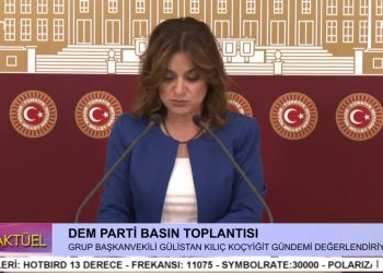 DEM Parti Grup Başkanvekili Gülistan Kılıç Koçyiğit Basın Toplantısında Gündemi Değerlendiriyor.
