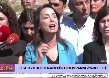 DEM Parti Narin Güran’ın Mezarını Ziyaret Etti.