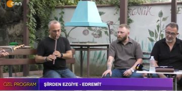 Şair / Yazar Erdal Bila’nın Sunumuyla Edremit’te Düzenlenen Şiirden Ezgiye Etkinliğinin Konukları Tayfun Hakan Kağan, Şahin Can Dede, Çağlar Gökçimen, Özgür Doğan, Özer Başyiğit Ve Murat Betim. – Özel Program Can TV’de.