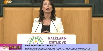 DEM Parti Grup Toplantısı, DEM Parti  Eş Genel Başkanı Tülay Hatimoğullar konuşuyor.