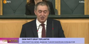 DEM Parti Grup Toplantısı, DEM Parti Eş Genel Başkanı Tuncer Bakırhan konuşuyor. 2