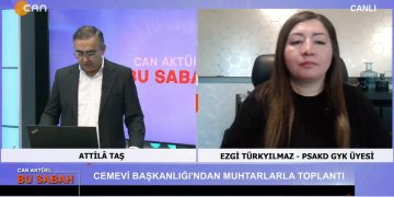 Attilâ Taş İle Can Aktüel Bu Sabah’ın 2. Bölüm Konuğu PSAKD GYK Üyesi Ezgi Türkyılmaz.