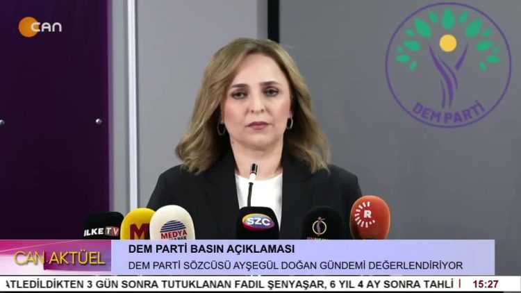 DEM Parti Sözcüsü Ayşegül Doğan Gündemi Değerlendiriyor.