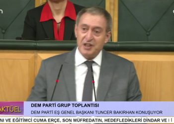 DEM Parti Grup Toplantısı, DEM Parti Eş Genel Başkanı Tuncer Bakırhan konuşuyor.