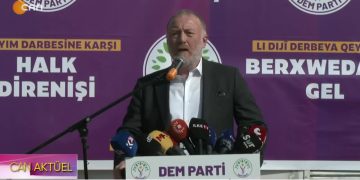 DEM Parti Grup Toplantısı, DEM Parti Eş Genel Başkanlar ‘Kayyum Rejimine Karşı’ mardin’de konuşuyor.