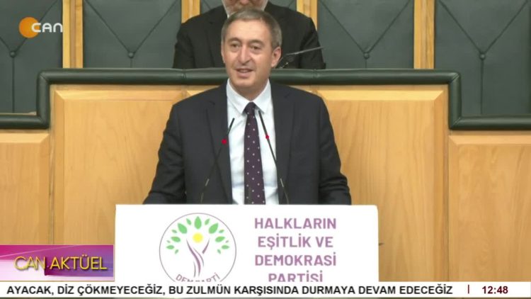 DEM Parti Grup Toplantısı, DEM Parti Eş Genel Başkanı Tuncer Bakırhan konuşuyor..