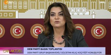 DEM Parti Basın Toplantısı, Grup Başkanvekili Gülistan Kılıç Koçyiğit Değerlendiriyor.