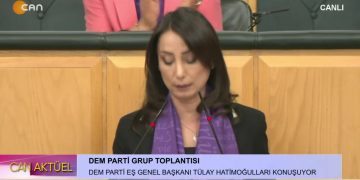 DEM Parti Grup Toplantısı, DEM Parti Eş Genel Başkanı Tülay Hatimoğulları konuşuyor..