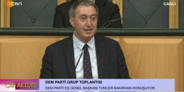 DEM Parti Grup Toplantısı, DEM Parti Eş Genel Başkanı Tuncer Bakırhan konuşuyor..