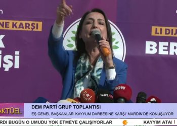 DEM Parti Grup Toplantısı, DEM Parti Eş Genel Başkanlar ‘Kayyum Rejimine Karşı’ mardin’de konuşuyor.