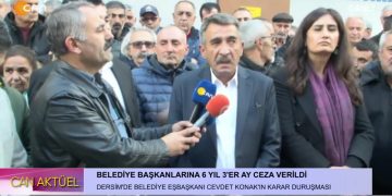 Dersim Belediye Eşbaşkanı Cevdet Konak ve Ovacık Belediye Başkanı Mustafa Sarıgül’e 6 yıl 3’er Ay Ceza Verildi