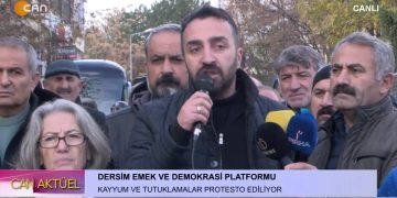 Dersim’de Kayyum Protesto Ediliyor