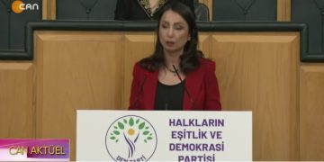 DEM Parti Grup Toplantısı, DEM Parti Eş Genel Başkanı Tülay Hatimoğulları konuşuyor..