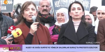 KUZEY VE DOĞU SURİYE’YE YÖNELİK SALDIRILAR SURUÇ’TA PROTESTO EDİLİYOR