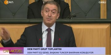 DEM Parti Grup Toplantısı, DEM Parti Eş Genel Başkanı Tuncer Bakırhan konuşuyor..