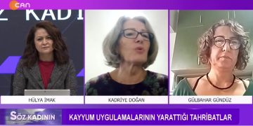 Kayyum Uygulamalarının Yarattığı Tahribatlar – Kayyumların Eşbaşkanlık Sistemini Kriminalize Etmesi Hangi Anlayışın Ürünü ? – Hülya İmak İle Söz Kadının Programının Konukları DAD Eş Genel Başkanı Kadriye Doğan Ve DEM Parti Merkezi Kadın Koordinasyonu Üyesi Gülbahar Gündüz