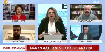 Maraş Katliamı Ve Adalet Arayışı – Suriye’de Yaşayan Etnik kimlikler, İnançları Bekleyen Tehlikeler – Elif Sonzamancı İle Bizim Gündem Programının Konukları DEM Parti Hatay Eşbaşkanı Naim Özbek, ABF Genel Başkanı Mustafa Aslan, Gazeteci Nilgün Mete Ve Gazeteci Cemal Turan