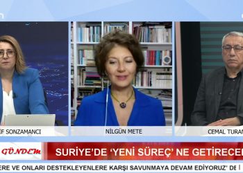 Suriye’de ‘Yeni Süreç’ Ne Getirecek ? – HTŞ Ve SMO Saldırıları Ve Suriye’de Yeni Dengeler – Halep’e, Til Rıfat’a Saldırılar Ve Kürt Göçü – Elif Sonzamancı’nın Hazırlayıp Sunduğu Bizim Gündem Programınnı Konukları Gazeteci Fehim Işık, Gazeteci Nilgün Mete Ve Gazeteci Cemal Turan