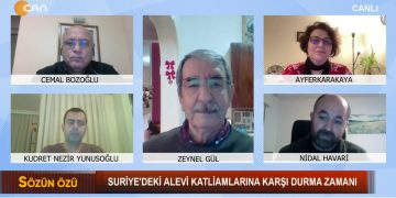 Suriye’deki Alevi Katliamlarına Karşı Durma Zamanı – Zeynel Gül İle Sözün Özü Programının Konukları Bavyera Eyalet Milletvekili Cemal Bozoğlu, Müzisyen Berna Boğa, Alevi Aktivist Nidal Havari, Akademisyen / Tarihçi Ayfer Karakaya Ve Emekli Akademisyen Kudret Nezir Yunusoğlu