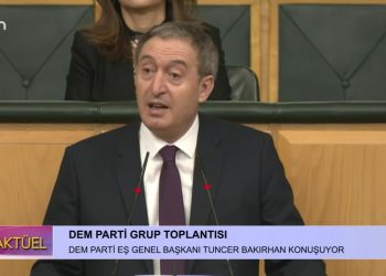 DEM Parti Grup Toplantısı, DEM Parti Eş Genel Başkanı Tuncer Bakırhan konuşuyor..
