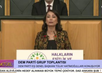 DEM Parti Grup Toplantısı, DEM Parti Eş Genel Başkanı Tülay Hatimoğulları  konuşuyor..
