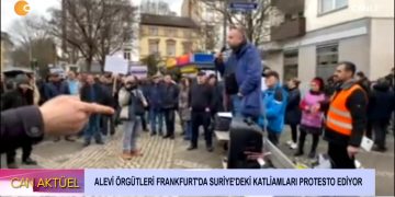 Alevi Örgütleri Frankfurt’da Suriye’deki Katliamları Protesto Ediyor.