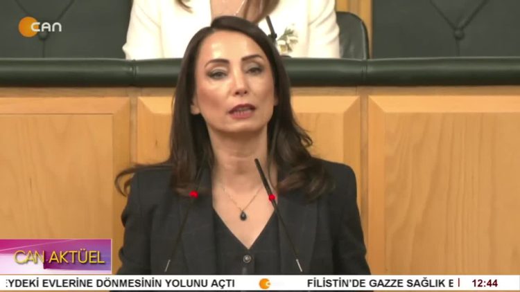 DEM Parti Grup Toplantısı, DEM Parti Eş Genel Başkanı Tülay Hatimoğulları konuşuyor..