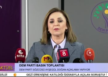 – DEM Parti Basın Toplantısı, 
– Parti Sözcüsü Ayşegül Doğan Açıklama Yapıyor.