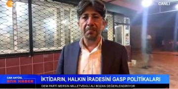 Cemevi Başkanlığına Tepki – Akdeniz Belediyesine Kayyum Atanmasına Tepki – İmralı Görüşmeleri – Şam’da Kürt Mahallesine Saldırı – Elif Sonzamancı İle Can Aktüel Ana Haber Konuğu DEM Parti Mersin Milletvekili Ali Bozan