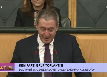 DEM Parti Grup Toplantısı, DEM Parti Eş Genel Başkanı Tuncer Bakırhan konuşuyor..