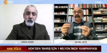 HDK ‘Barış için 1 Milyon İmza’ Kampanyası, – Diren Keser’in hazırlayıp sunduğu Hak Yolu Programının Konuğu: Pir Zeynel Kete.