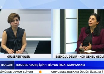 HDK’nin ‘ Barış İçin 1 Milyon İmza ‘ Kampanyası – Çözüm Sürecinde Kayyum Politikaları – HDK’den Barış İçin Halklar Ve İnançlar – Gülseren Yoleri’nin Hazırlayıp Sunduğu İnsan Hakları Programının Konuğu HDK Genel Meclis Üyesi Esengül Demir