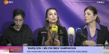 HDK’nin Kadın Meclisleri ve İttifakları ”Barış İçin 1 Milyon İmza” Kampanyasına Destek Açıklaması Yapıyor.