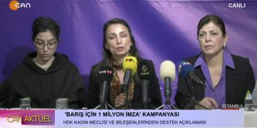 HDK’nin Kadın Meclisleri ve İttifakları ”Barış İçin 1 Milyon İmza” Kampanyasına Destek Açıklaması Yapıyor.