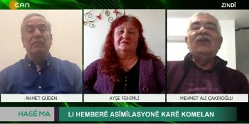 Lı Hemberê Aşîmîlasyonê Karê Komelan. – Ahmet Güden’in Hazırlayıp Sunduğu Hasê Ma Programının Konukları Aktîvîsta Jın Ayşe Fehimli ve Mehmet ali Çakıroğlu.