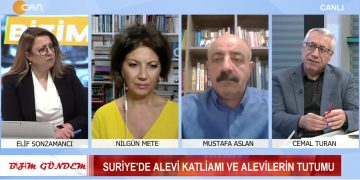 Suriye’de Alevi Katliamı Ve Alevilerin Tutumu – Aleviler Siyasi Partilerle Görüştü – Halkın İradesini Gasp Eden Kayyum Politikaları – Elif Sonzamancı İle Bizim Gündem Programının Konukları ABF Genel Başkanı Mustafa Aslan, Gazeteci Nikgün Mete Ve Gazeteci Cemal Turan