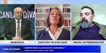 Suriye’deki Aleviler Ne Durumda ? – Alevi Akademisyen Rasha Al-Ali HTŞ Tarafından Katledildi – Suriye’deki Aleviler Ve Türkiye Alevi Hareketi – İbrahim Karakaya İle Canlar Divanı Programının Konukları DAD Eş Genel Başkanı Kadriye Doğan Ve DAD Yönetim Kurulu Üyesi İnanç Dolu