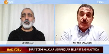 Suriye’deki Halklar ve İnançlar Selefist Baskı Altında, – Diren Keser’in hazırlayıp sunduğu Hak Yolu Programının Konuğu: Mehmet Sabahşen, Hamit Karaoğullarından, Süleyman Sonay.